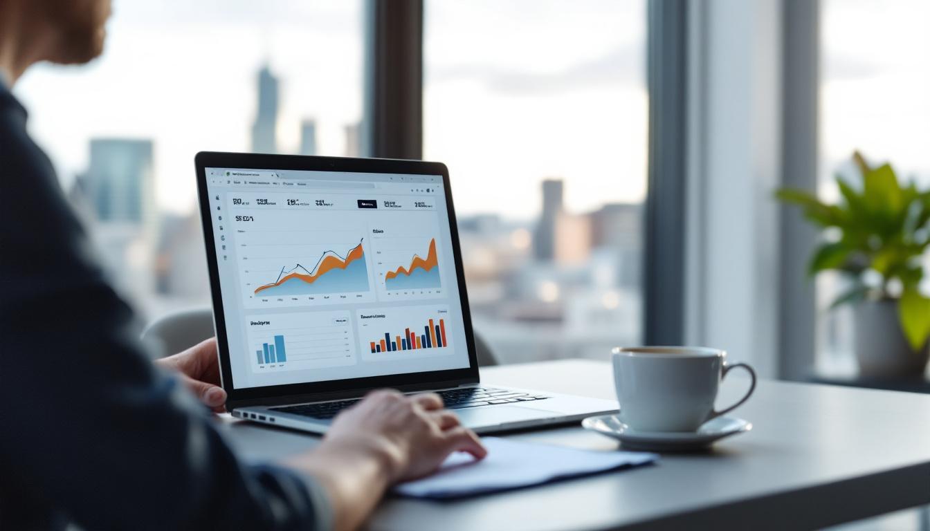 SEO cost analysis for Auckland NZ business - analytics dashboard showing growth